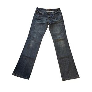 Rock & Republic Roth Jeans Womens Blue Bootcut Y2K Low Rise Distressed Denim